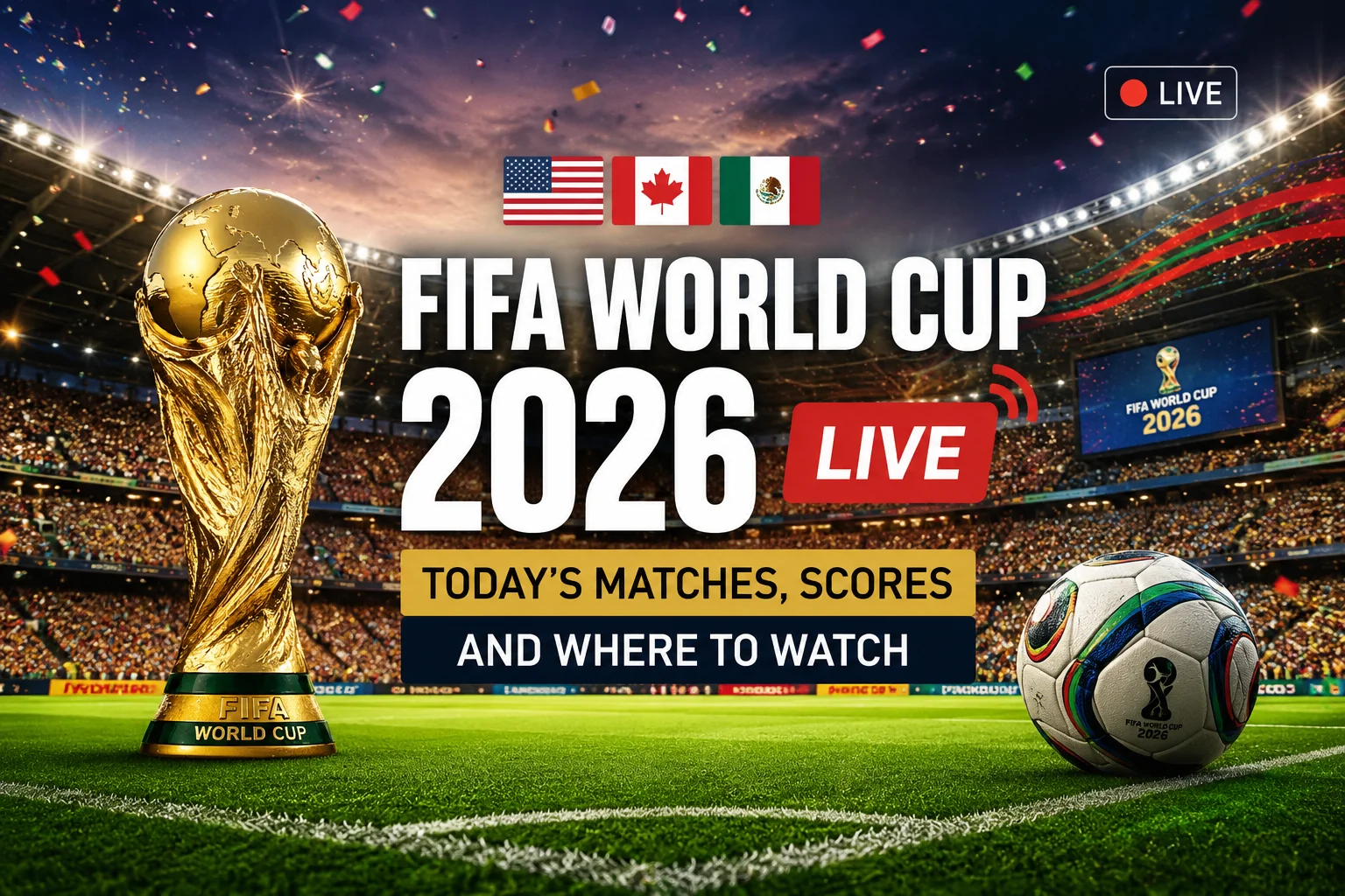 FIFA World Cup 2026 Live: Today's Matches, Scores and Where to Watch