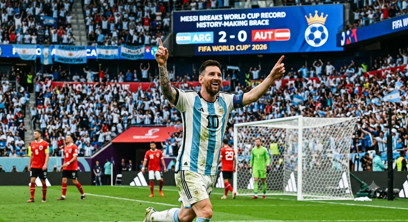 Messi Breaks World Cup Record! Argentina 2-0 Austria | History-Making Brace | FIFA World Cup 2026 Highlights