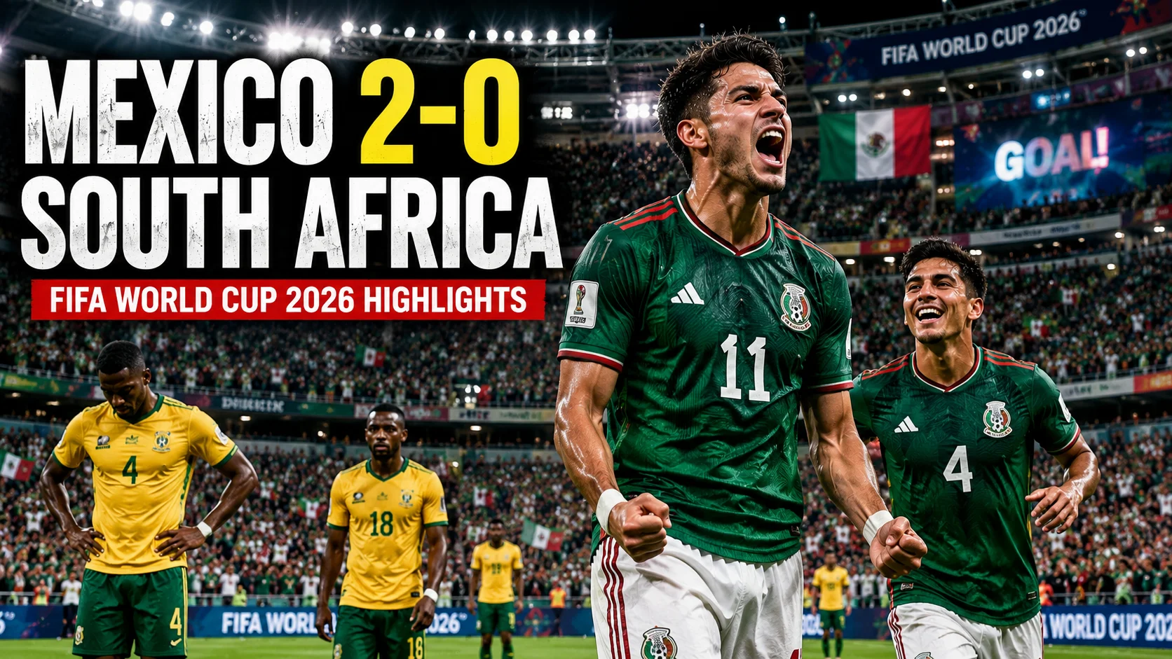 Mexico vs South Africa (Group A) Highlights — FIFA World Cup 2026  Full Match Goals & Result
