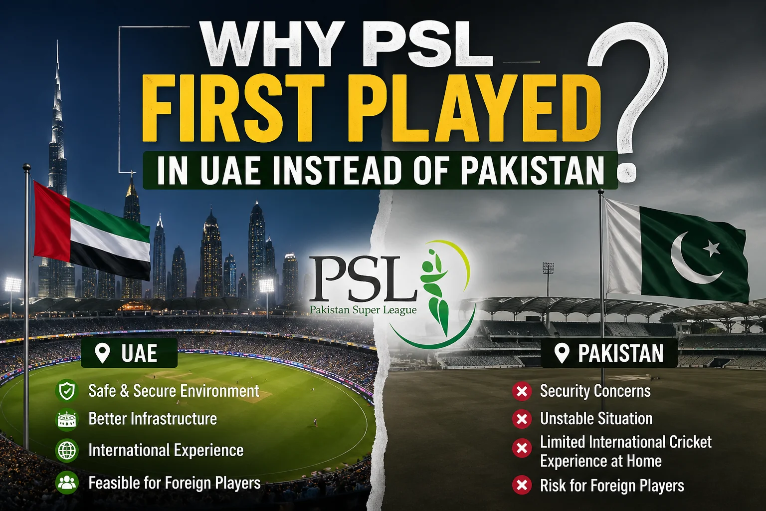 Why PSL First Played in UAE Instead of Pakistan